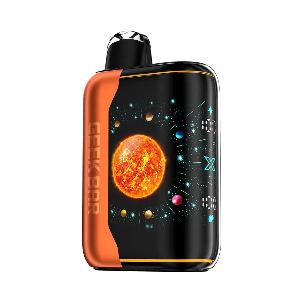 Close-up of the best foger vape flavors device showing dual mesh coil inside, with color-coded flavor indicator